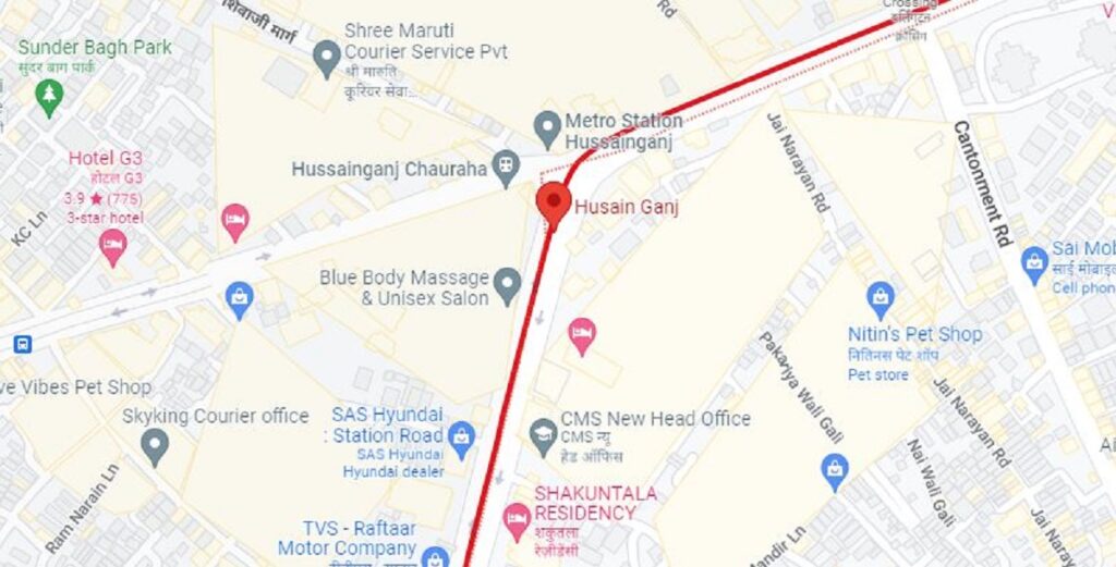 Hussainganj Chauraha Pincode Post Office Map Location Directions